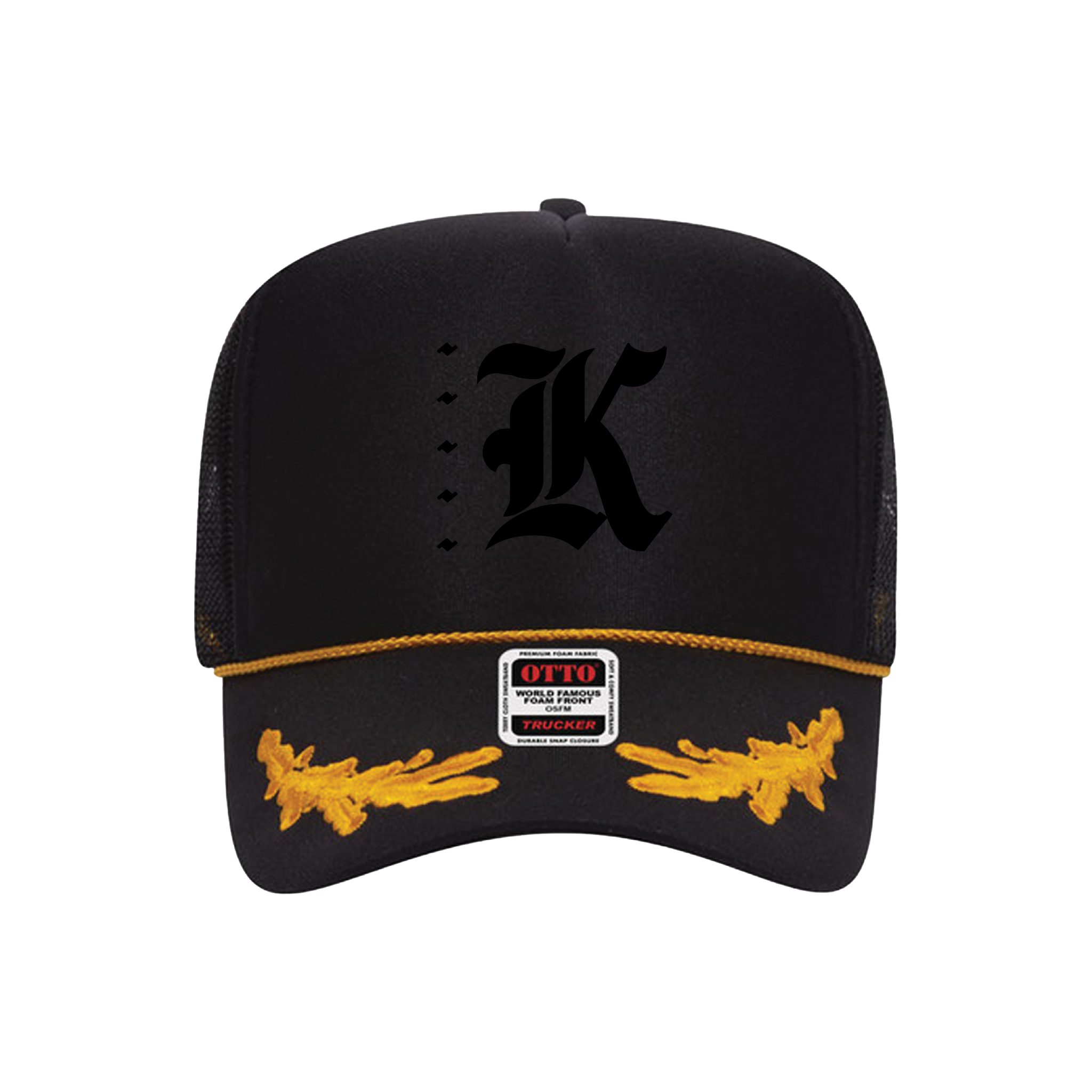 Black K Captain Hat